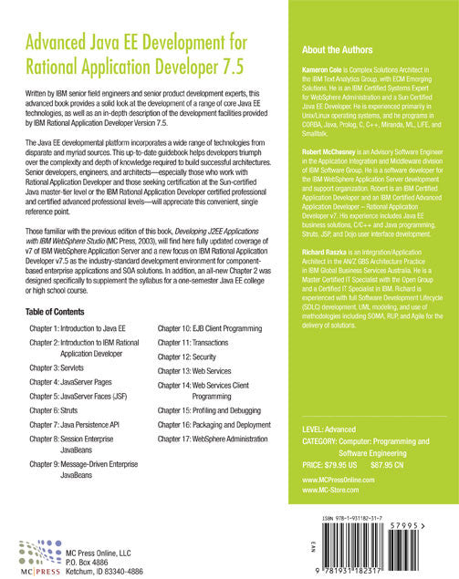 Advanced Java EE Development for Rational Application Developer 7.5 ...