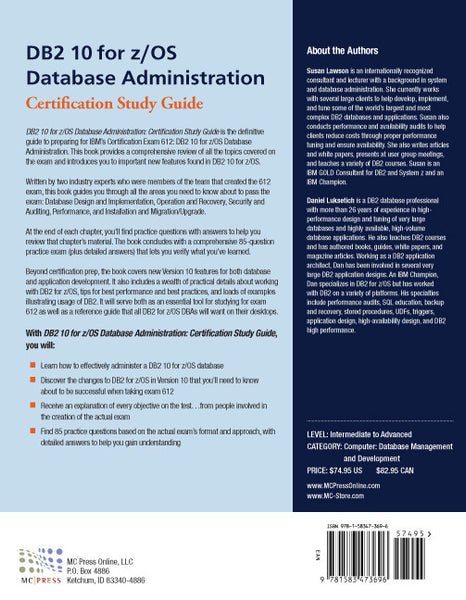 DB2 10 for z/OS Database Administration (Exam 612)