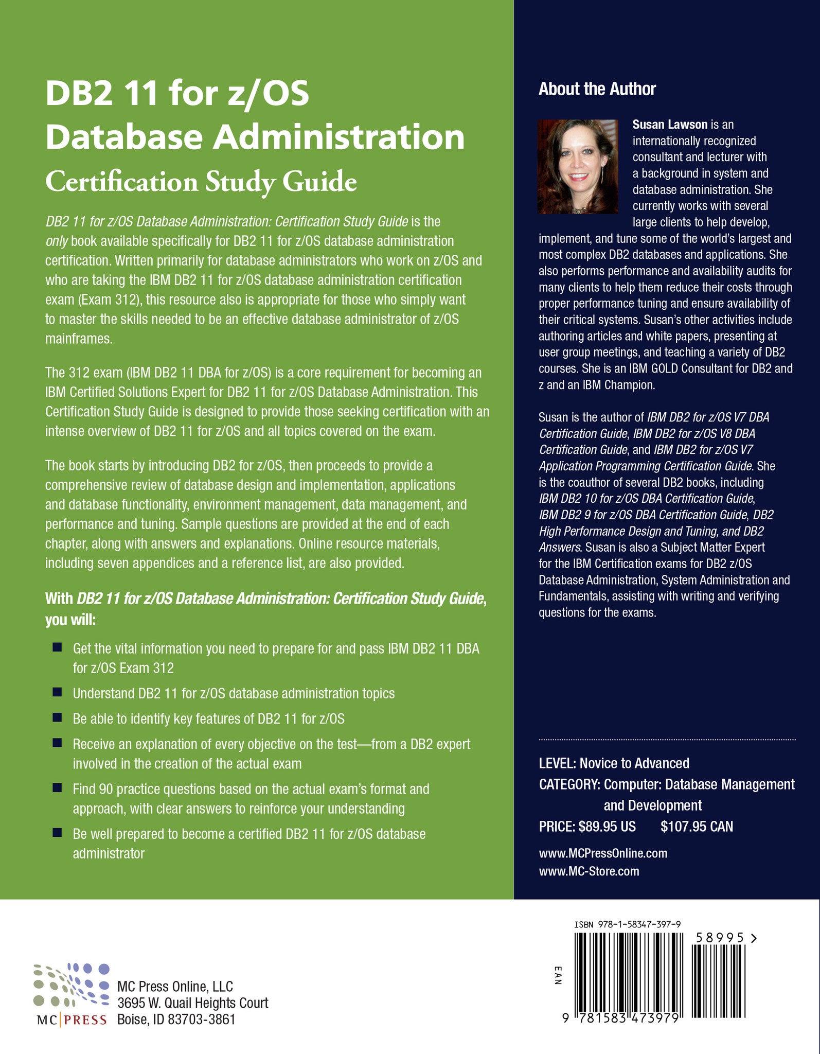 DB2 11 for z/OS Database Administration Certification Study Guide MC