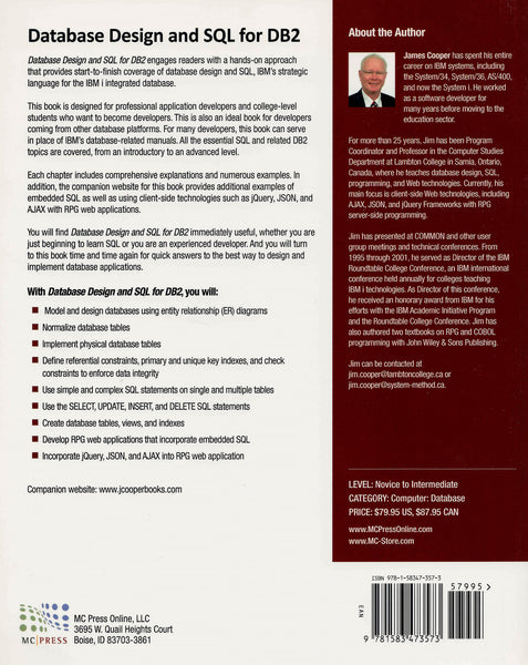 Database Design and SQL for DB2 - MC Press Bookstore