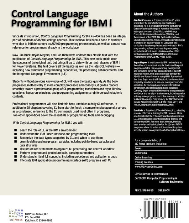 Control Language Programming for IBM i - MC Press Bookstore